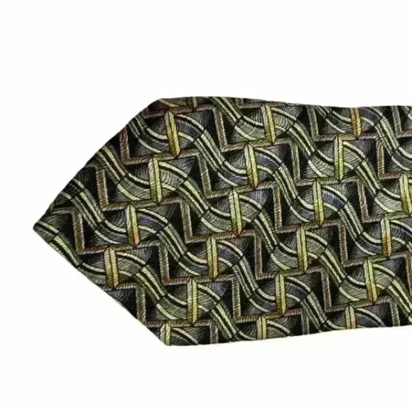 Men’s Vintage 1990s Jerry Garcia Tie - 100% Silk - Abstract Pattern - Picture 5 of 9